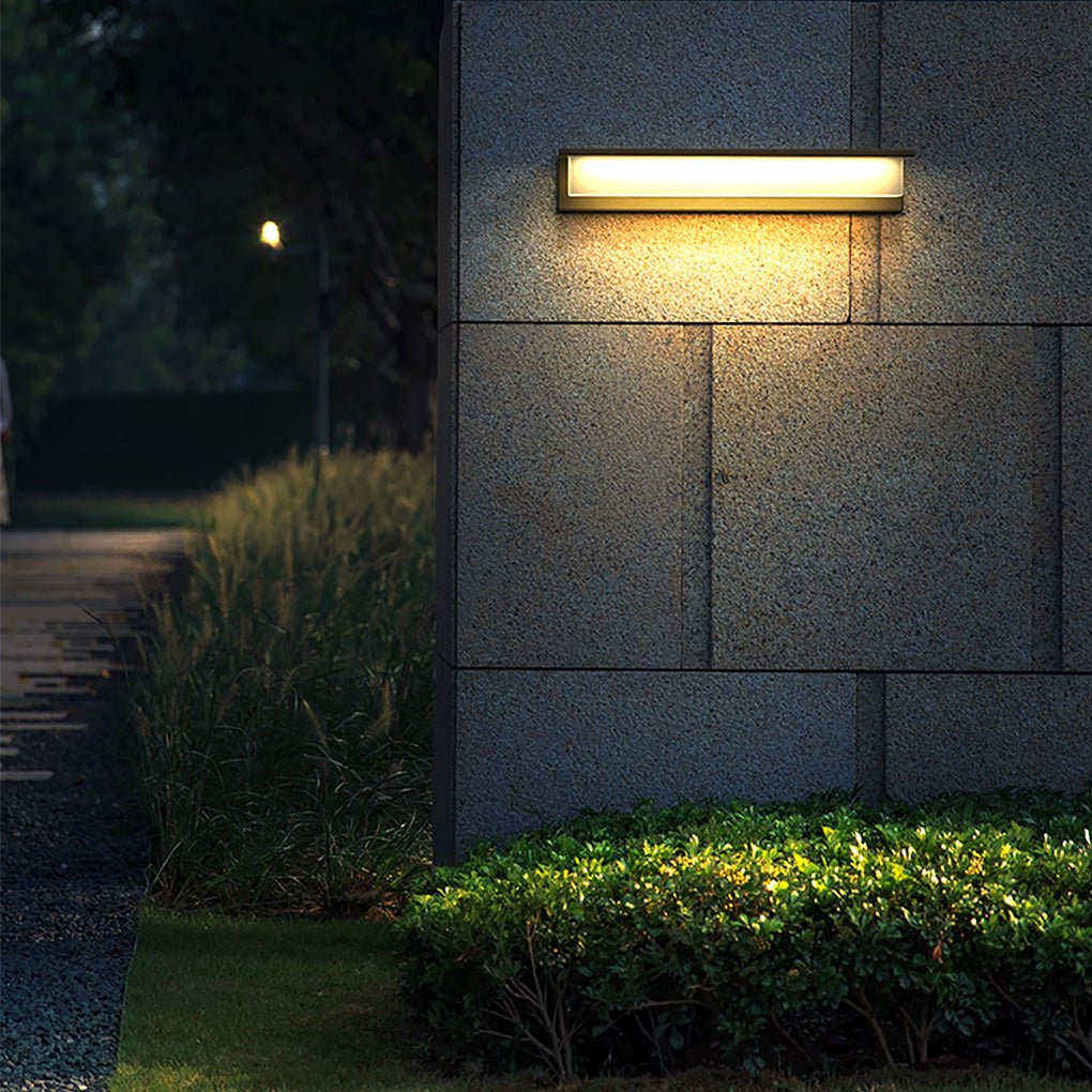 Contemporary Stainless Steel Linear LED Strip Outdoor Wall Light – Modern, Weatherproof for Garden Villa
