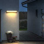 Contemporary Stainless Steel Linear LED Strip Outdoor Wall Light – Modern, Weatherproof for Garden Villa