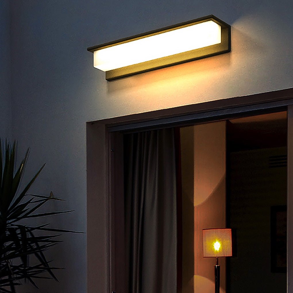 Contemporary Stainless Steel Linear LED Strip Outdoor Wall Light – Modern, Weatherproof for Garden Villa