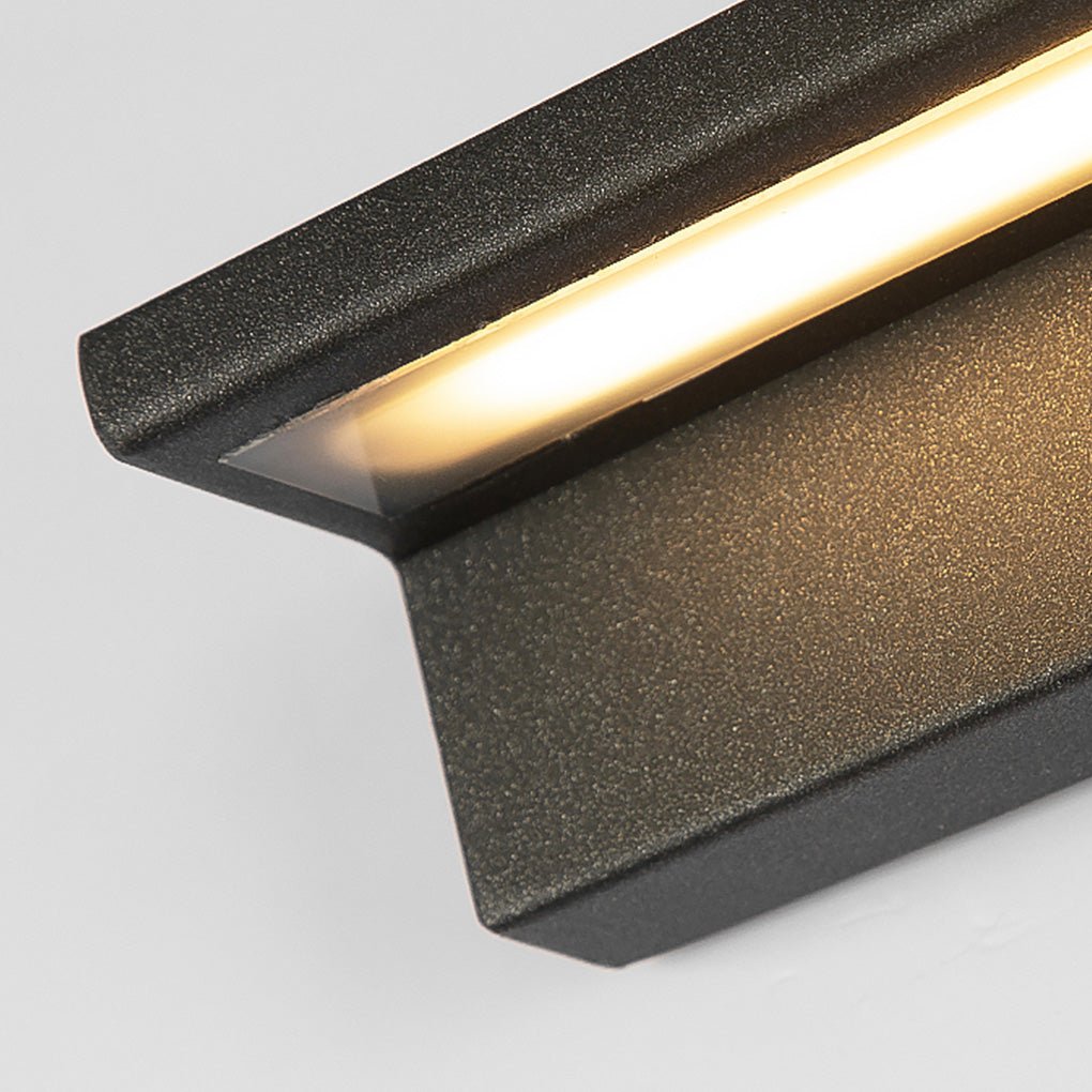 Contemporary Stainless Steel Linear LED Strip Outdoor Wall Light – Modern, Weatherproof for Garden Villa