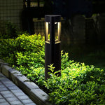 Triple-Side Emitting Solar LED Garden Bollard Lights Heart Design & Weatherproof - Lamp Outdoor