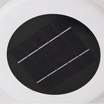 Circular solar panel with diagonal lines
