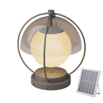 Solar sphere light with charging panel creating eco-friendly outdoor lighting solution