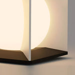 Artistic perspective of solar cube light showing shadow patterns and warm glow
