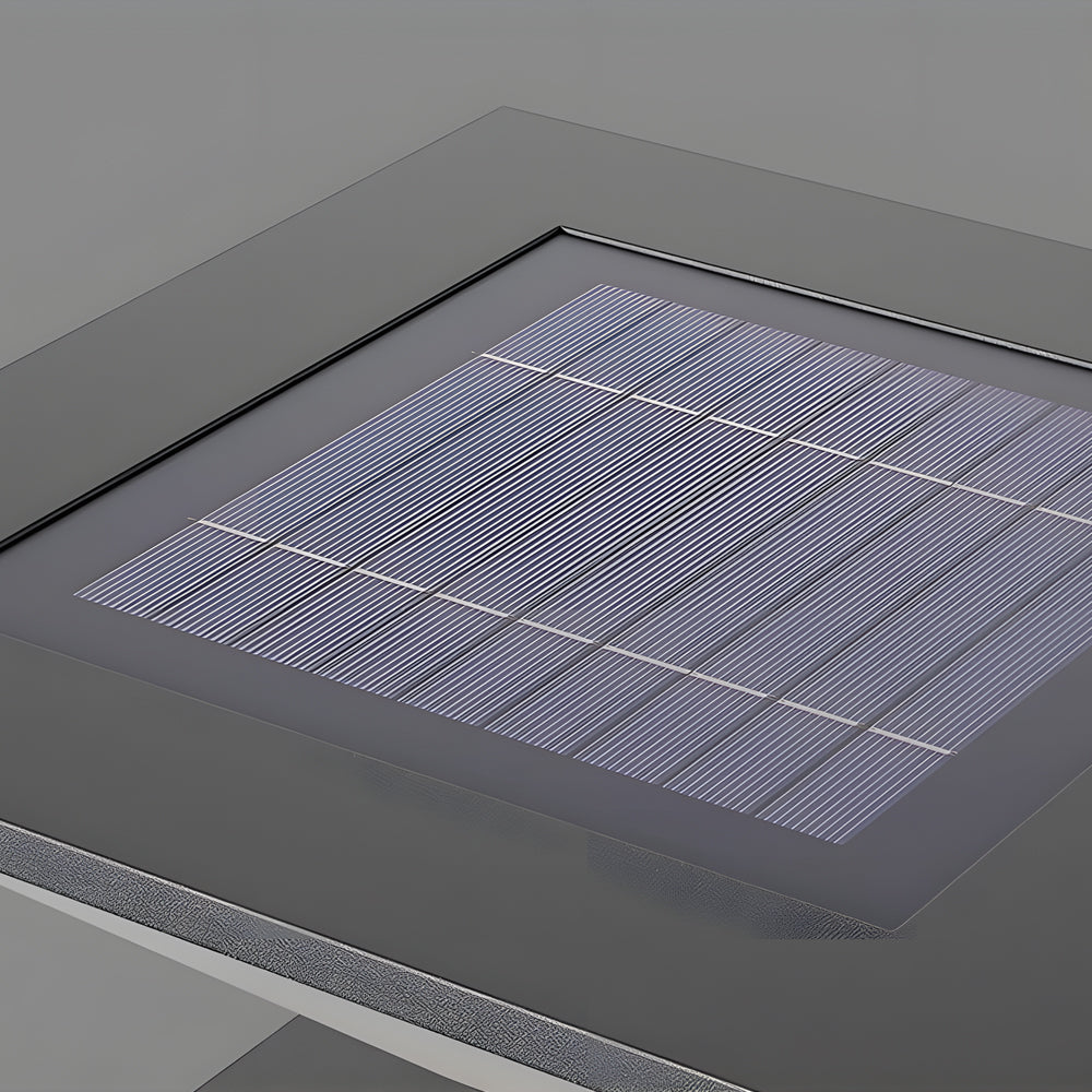 Close-up detail of solar panel surface with geometric pattern and textured grid design