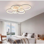 Elegant Semi Flush Mount Ceiling Lights with Unique Overlapping Rings - Lamp Outdoor