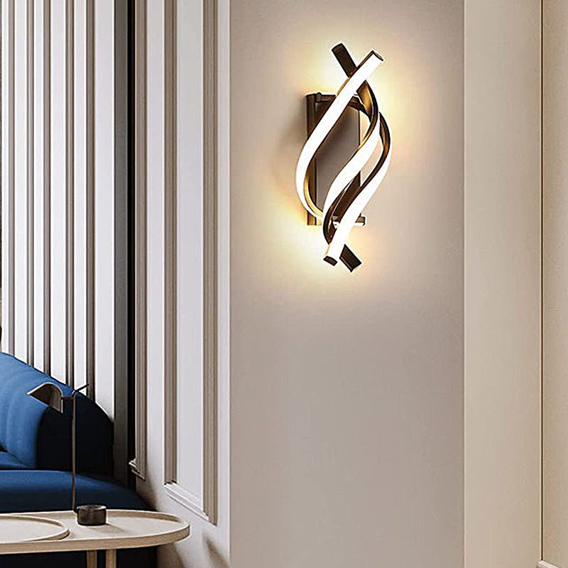 Spiral Minimalist Three Step Dimming LED Modern Wall Lamp Sconces Lighting - Lamp Outdoor