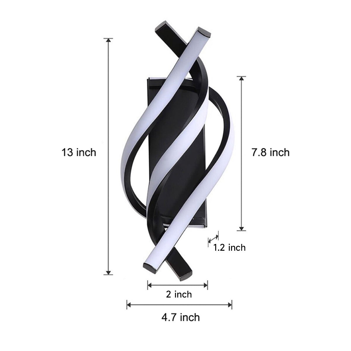 Spiral Minimalist Three Step Dimming LED Modern Wall Lamp Sconces Lighting - Lamp Outdoor