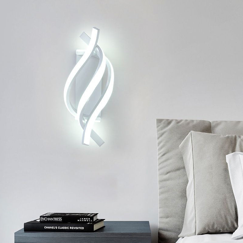 Spiral Minimalist Three Step Dimming LED Modern Wall Lamp Sconces Lighting - Lamp Outdoor