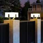 Square IP65 Waterproof LED Creative Modern Solar Fence Post Lights - Lamp Outdoor