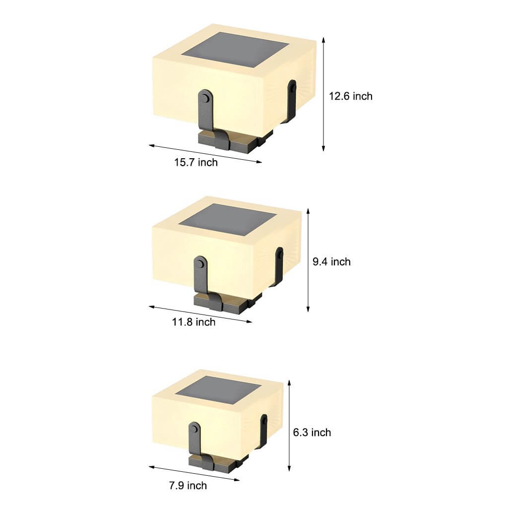 Square IP65 Waterproof LED Creative Modern Solar Fence Post Lights - Lamp Outdoor