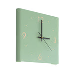 Square Metal Silent Backlit LED Corner Wall Clock Modern Wall Decor - Lamp Outdoor