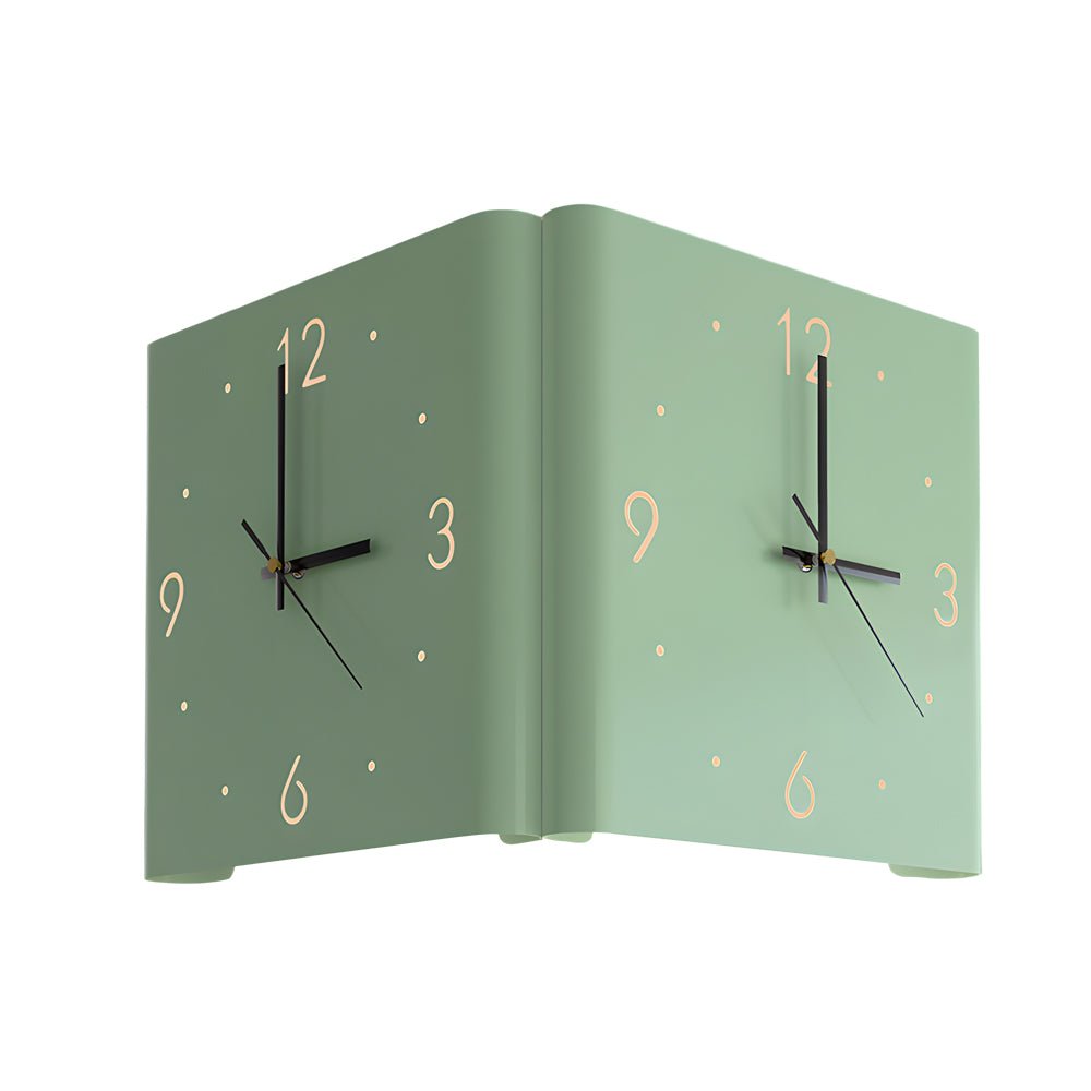 Square Metal Silent Backlit LED Corner Wall Clock Modern Wall Decor - Lamp Outdoor