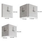 Square Metal Silent Backlit LED Corner Wall Clock Modern Wall Decor - Lamp Outdoor