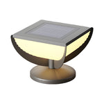 Square Metal Solar Garden Light LED Outdoor Light Post Waterproof Fence Column Head Lamp Pillar Light - Lamp Outdoor