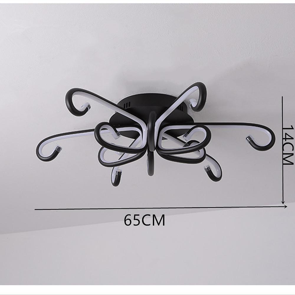 Modern Artistic Octopus-Inspired Flush Mount Ceiling Light with Sleek Curved LED Design - Lamp Outdoor