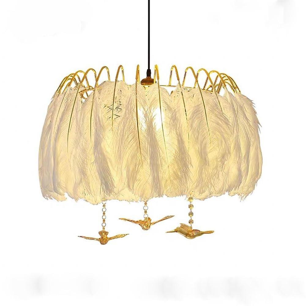 Modern Contemporary Chandeliers Drum Light Chandelier Feather Chandelier - Lamp Outdoor