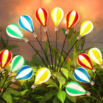 Swinging Solar LED Hot Air Balloon Lights 2 Pack for Outdoor Gardens - Lamp Outdoor