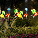 Swinging Solar LED Hot Air Balloon Lights 2 Pack for Outdoor Gardens