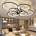 Elegant Semi Flush Mount Ceiling Lights with Unique Overlapping Rings - Lamp Outdoor