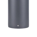Tall cylindrical post light with central transparent section for 360-degree illumination