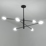 Linear Sputnik Chandelier Black Living Room Chandelier Ceiling Lights - Lamp Outdoor