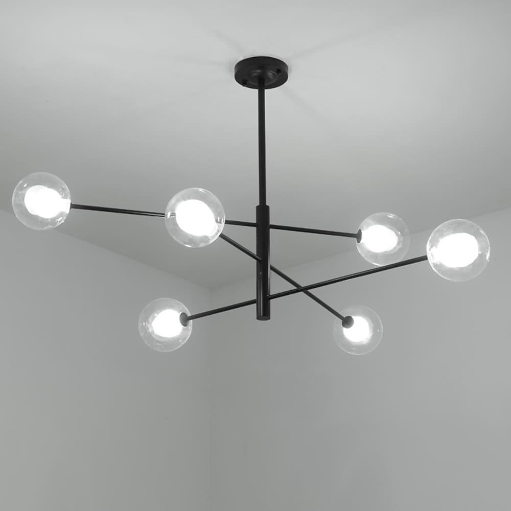 Linear Sputnik Chandelier Black Living Room Chandelier Ceiling Lights - Lamp Outdoor