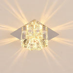 Flower Shaped Electroplated Metal Crystal LED Modern Ceiling Lights - Lamp Outdoor