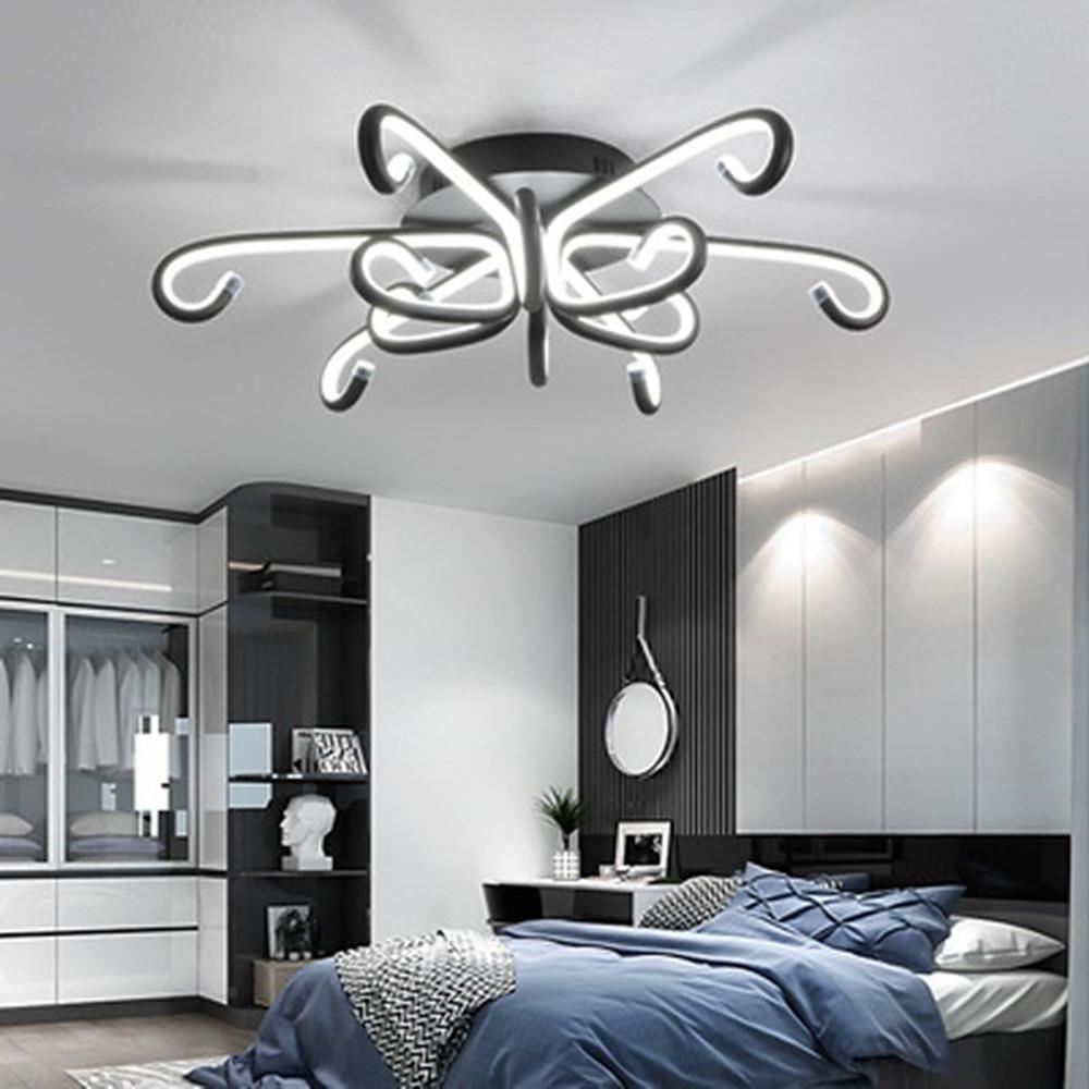 Modern Artistic Octopus-Inspired Flush Mount Ceiling Light with Sleek Curved LED Design - Lamp Outdoor
