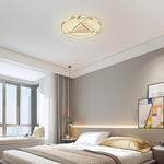 Triangles Circle Metal LED Flush Mount Ceiling Light for Bedroom - Lamp Outdoor