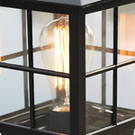 Traditional Square Waterproof LED Black Classic Post Caps Lights - Lamp Outdoor