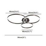 Modern 3 Circle Gold Flush Mount Light Ceiling Light 3 Lights - Lamp Outdoor