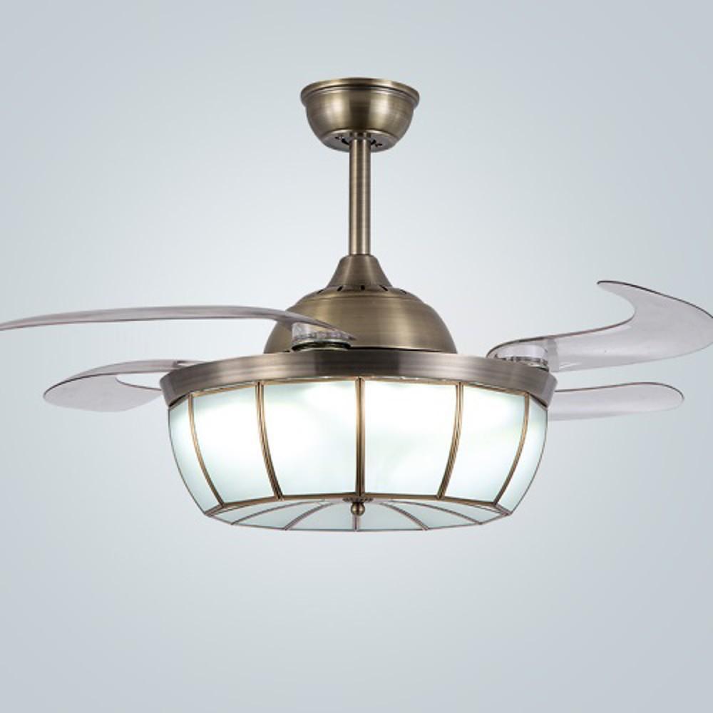 19-In Industrial Retractable Ceiling Fan with Light for Home Office - Lamp Outdoor