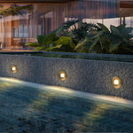 Ultra-thin Waterproof Recessed Step Lights LED Ground Lighting for Stairs, Decks (IP65, 110-240V, Warm White) - Lamp Outdoor