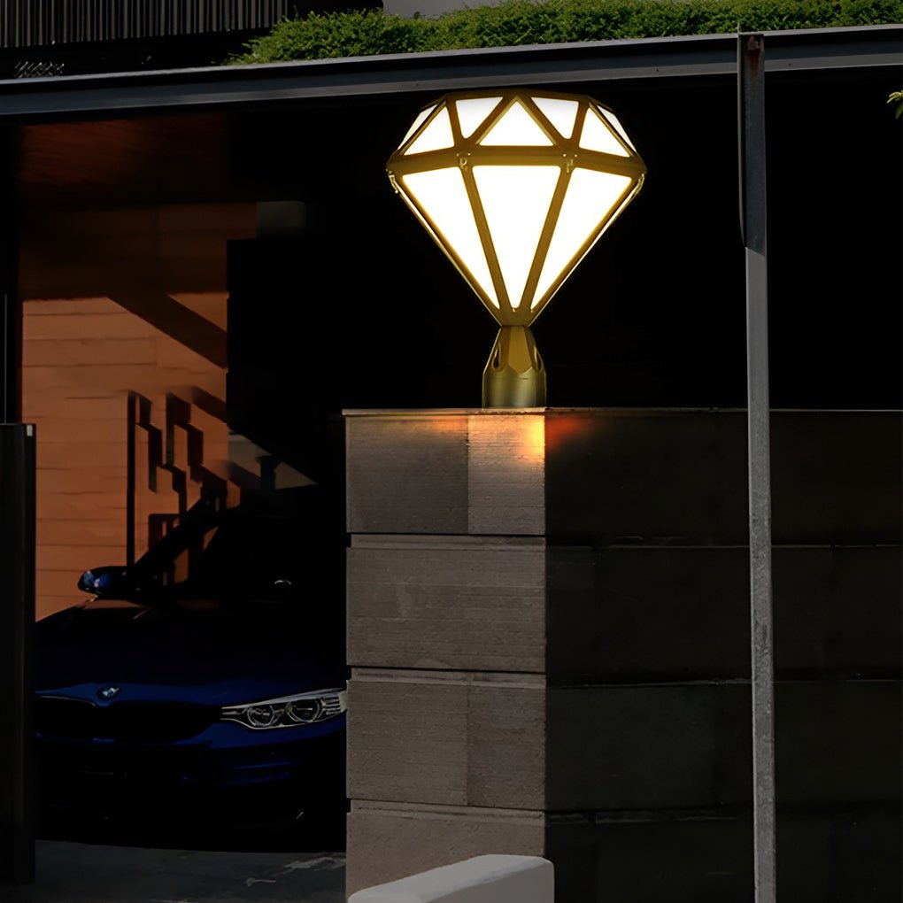 Unique Diamond - shaped LED Post Lights Outdoor Lights Waterproof Fence Post Lights