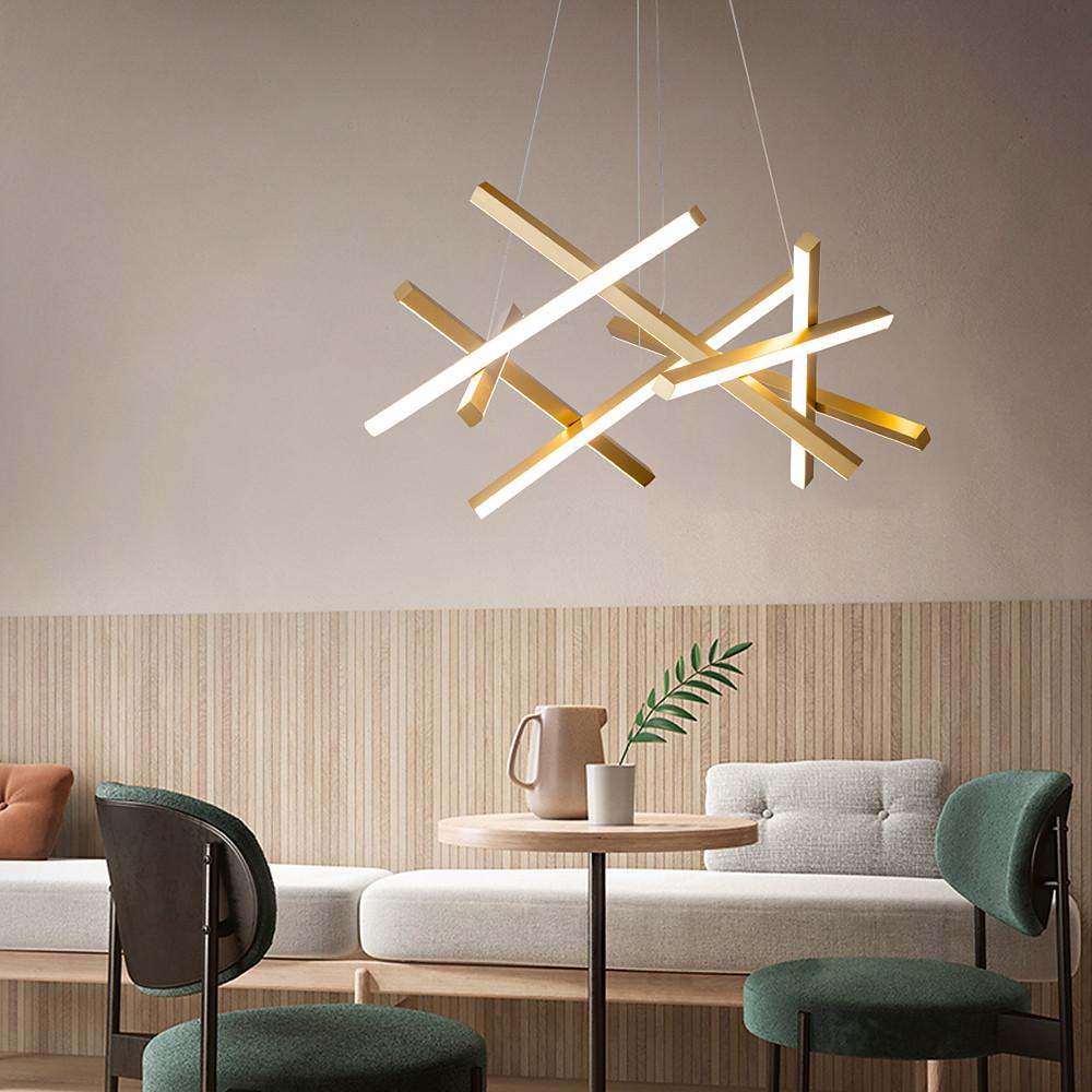 Amber Modern LED Metal Sputnik Chandelier - Lamp Outdoor