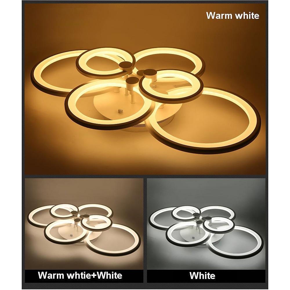 Elegant Semi Flush Mount Ceiling Lights with Unique Overlapping Rings - Lamp Outdoor