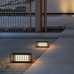 Elegant Solar LED Garden Lamp Vintage Hollowed Pattern, Weatherproof Metal Design - Lamp Outdoor