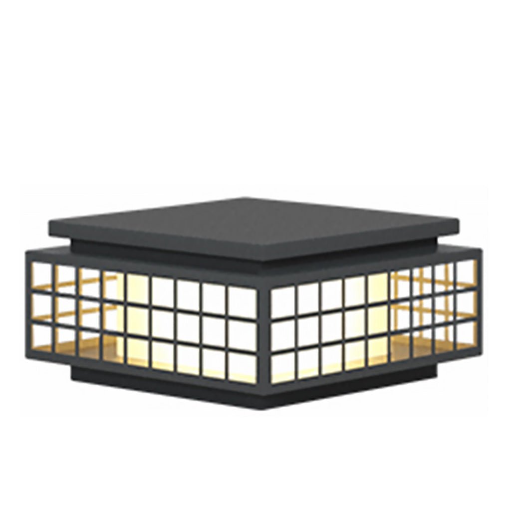 Elegant Solar LED Garden Lamp Vintage Hollowed Pattern, Weatherproof Metal Design - Lamp Outdoor