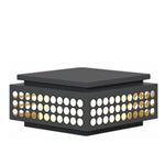 Elegant Solar LED Garden Lamp Vintage Hollowed Pattern, Weatherproof Metal Design - Lamp Outdoor