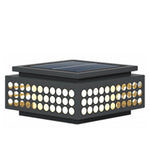 Elegant Solar LED Garden Lamp Vintage Hollowed Pattern, Weatherproof Metal Design - Lamp Outdoor