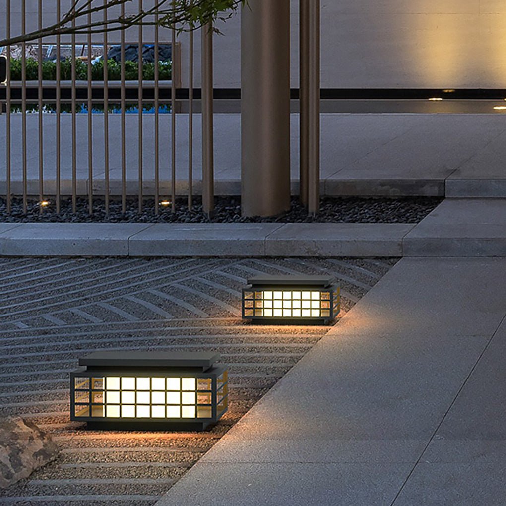 Elegant Solar LED Garden Lamp Vintage Hollowed Pattern, Weatherproof Metal Design