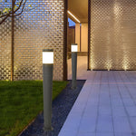 Vintage LED Outdoor Post Lights with Aluminum Body & Dome-Shaped Lampshade - Lamp Outdoor
