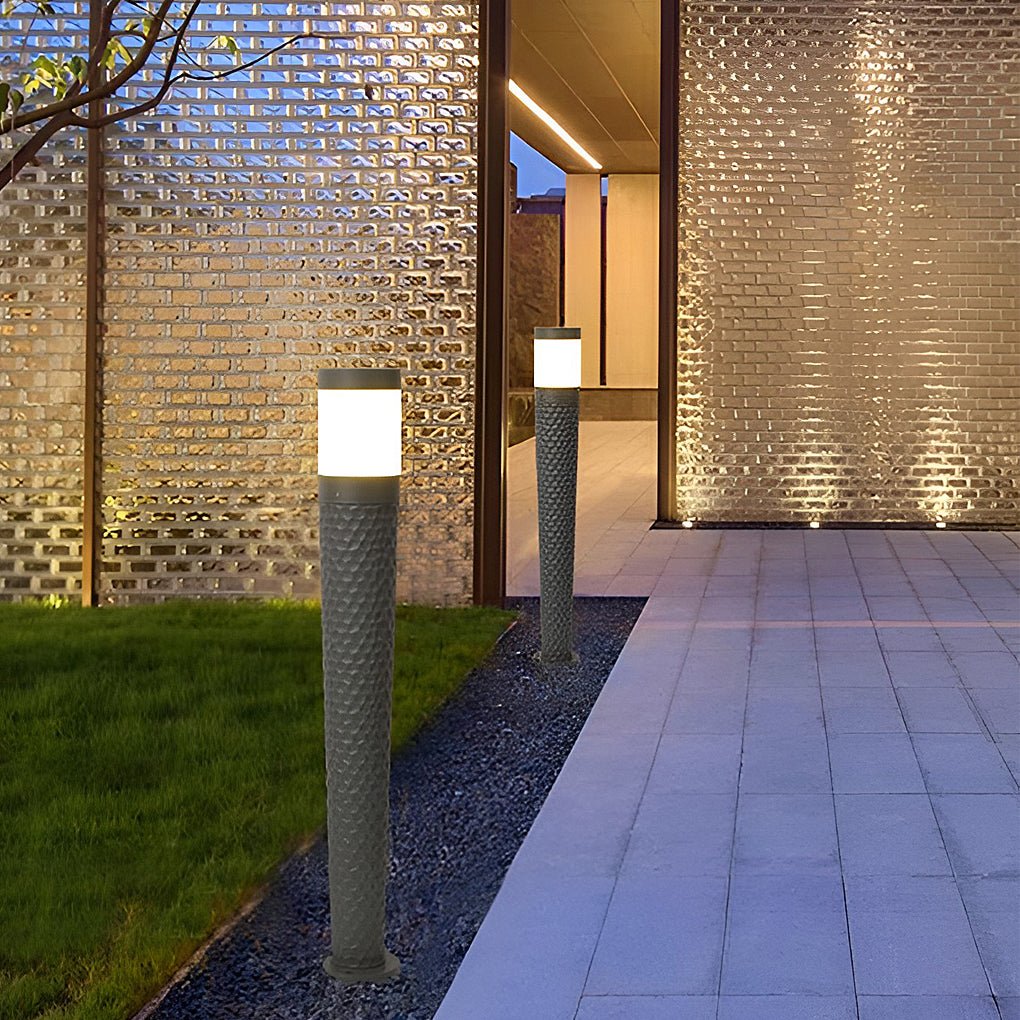 Vintage LED Outdoor Post Lights with Aluminum Body & Dome-Shaped Lampshade - Lamp Outdoor