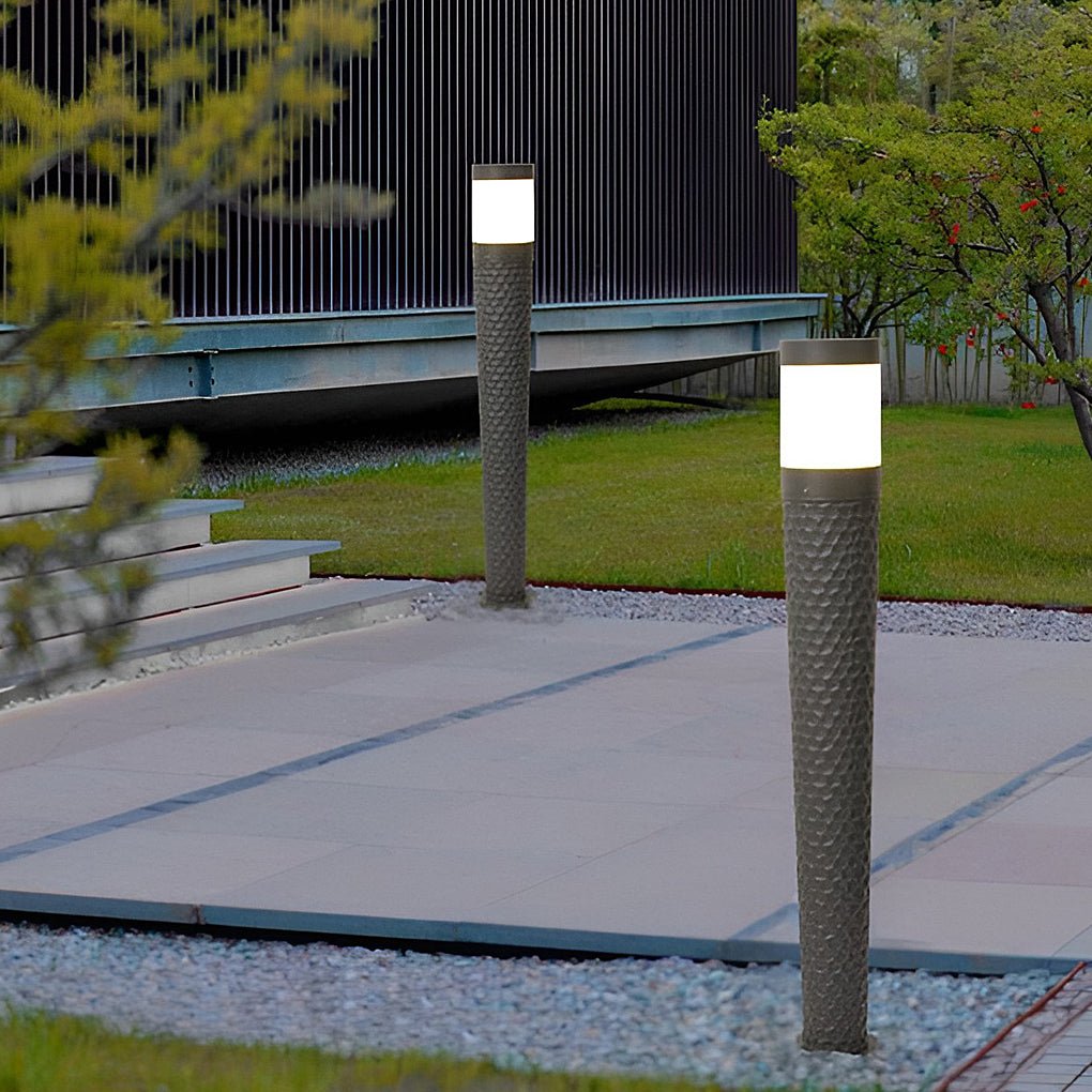 Vintage LED Outdoor Post Lights with Aluminum Body & Dome-Shaped Lampshade - Lamp Outdoor