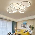 Elegant Semi Flush Mount Ceiling Lights with Unique Overlapping Rings - Lamp Outdoor
