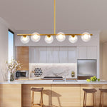 Nordic Style Modern Design Sphere Chandelier Metal Glass Ceiling Light 6 Bulbs - Lamp Outdoor