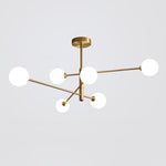 6-light Sputnik LED Electroplated Glass Gold Modern Chandeliers Ceiling Lights - Lamp Outdoor