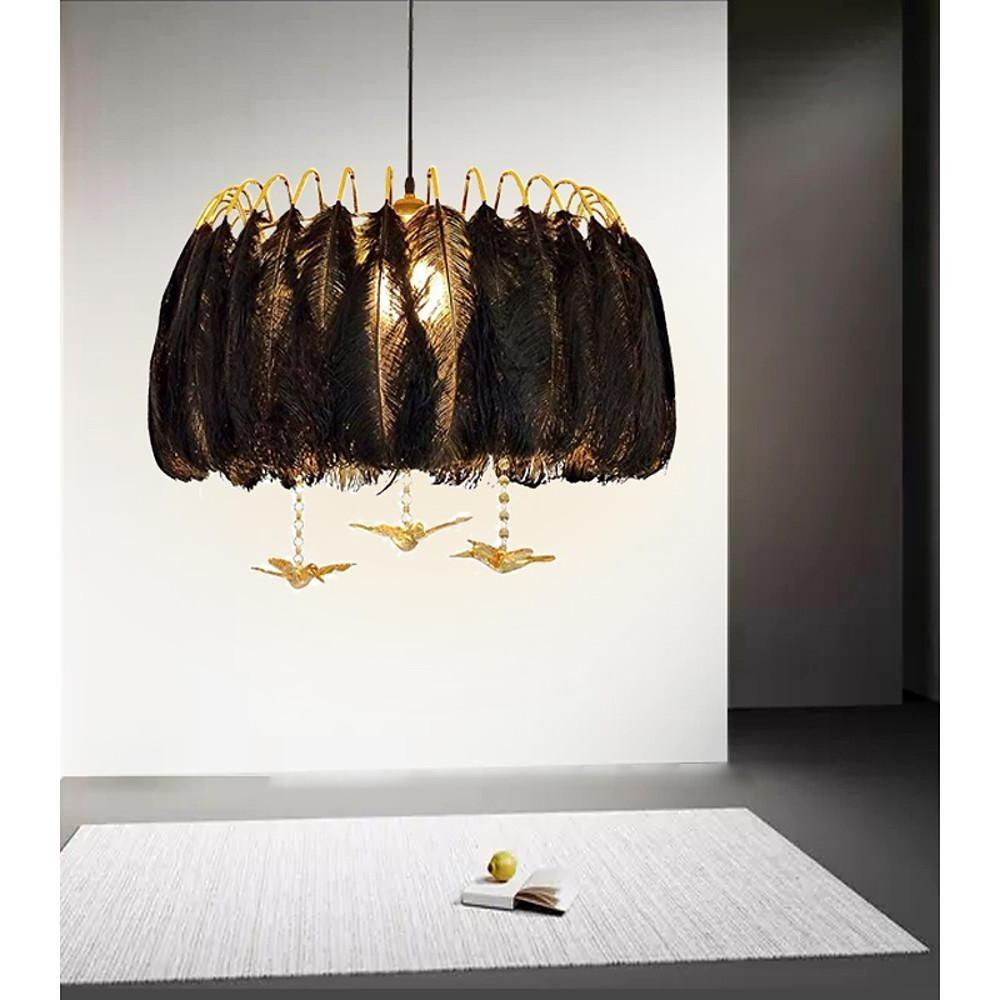 Modern Contemporary Chandeliers Drum Light Chandelier Feather Chandelier - Lamp Outdoor