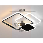 3 Square Metal LED Flush Mount Ceiling Light for Bedroom - Lamp Outdoor